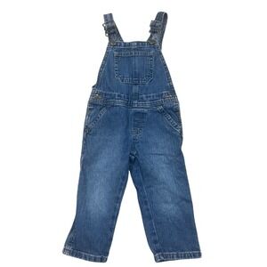 Wrangler Denim Overalls Jeans Blue Size 2T‎ Little Boys Girls Adjustable Strap